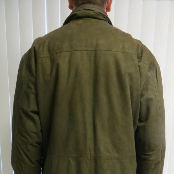 Men's full-length insulated suede jacket - Neto - Picture 2 of 6